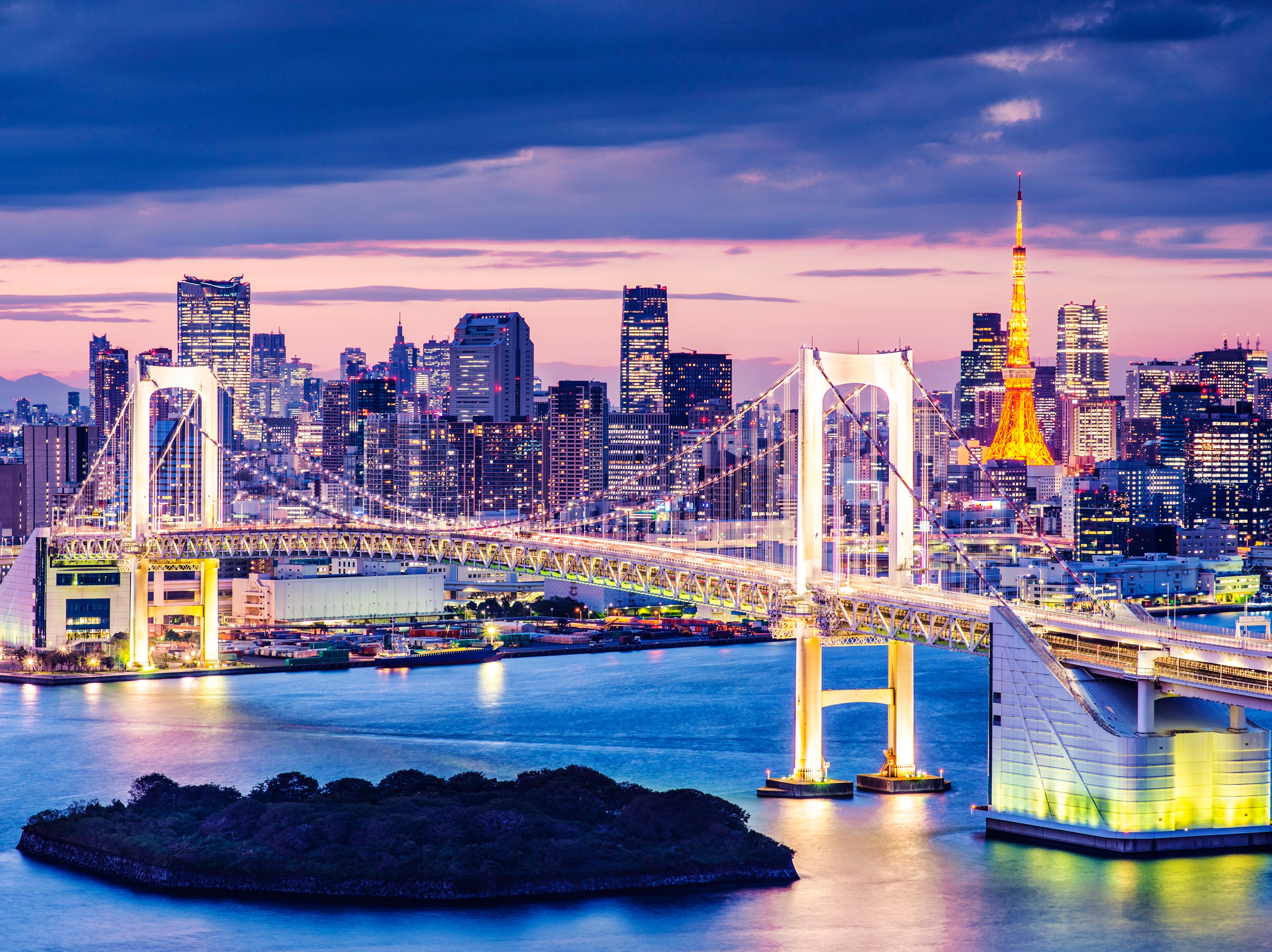 Tokyo Rainbow Bridge + Tokyo Tower