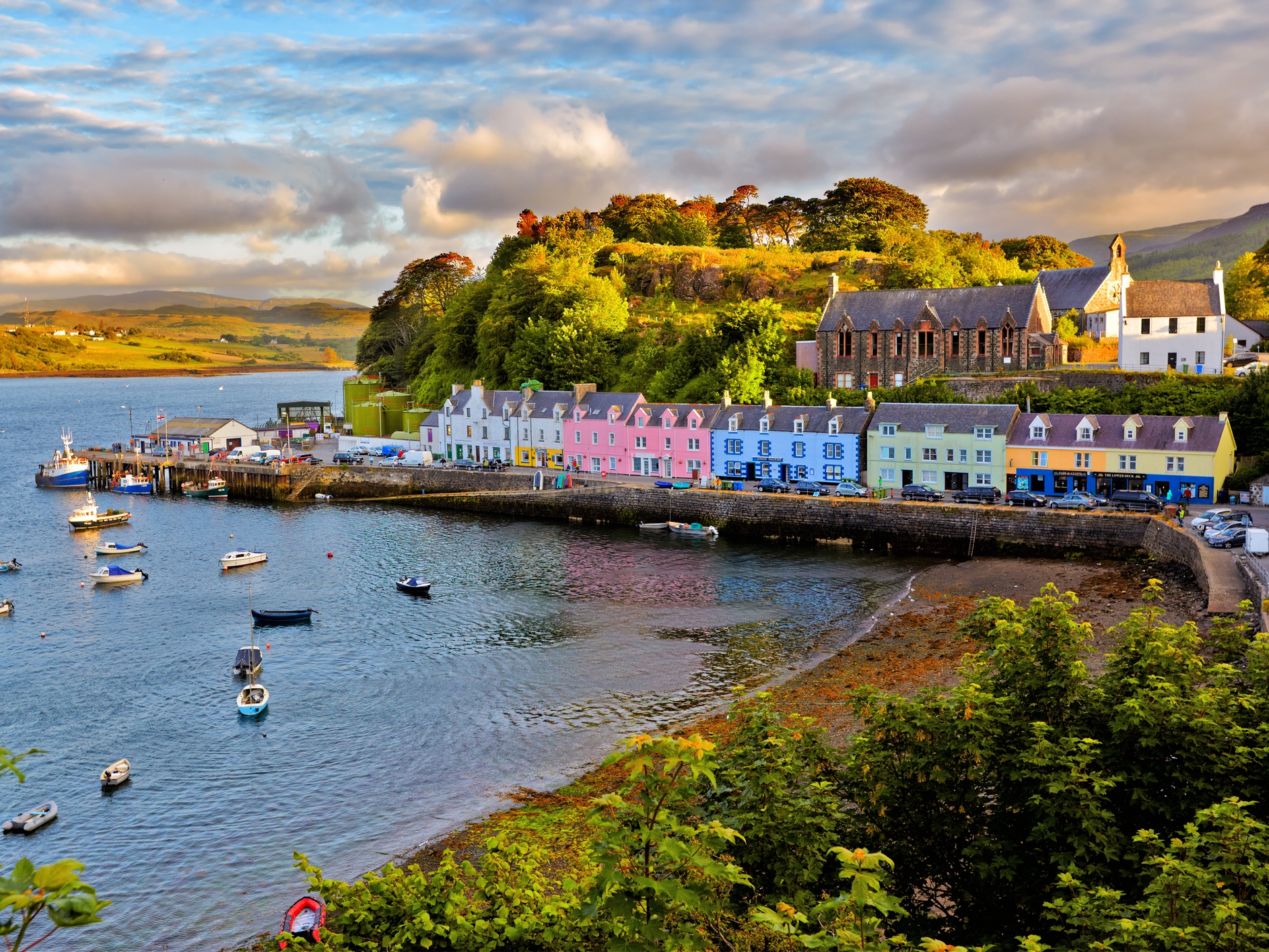 Insel Skye Portree Hafen