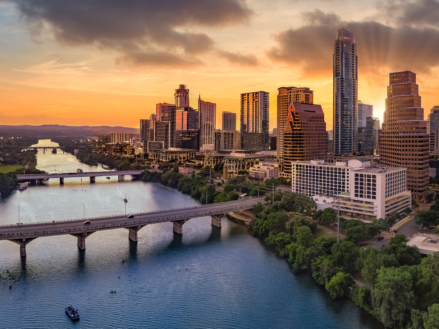 Austin Skyline + Colorado River