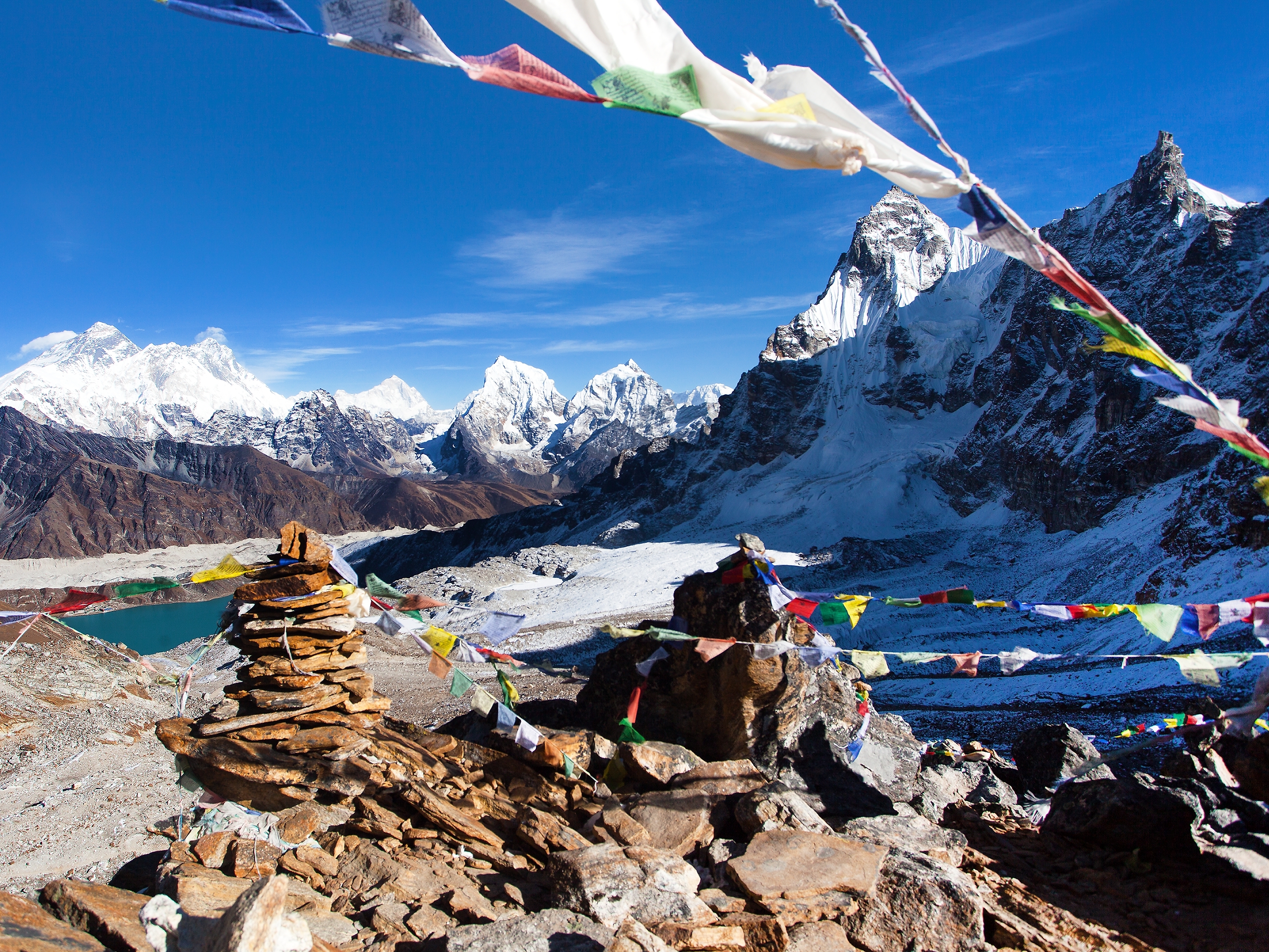 Himalaya Mount Everest Gebetsfahnen