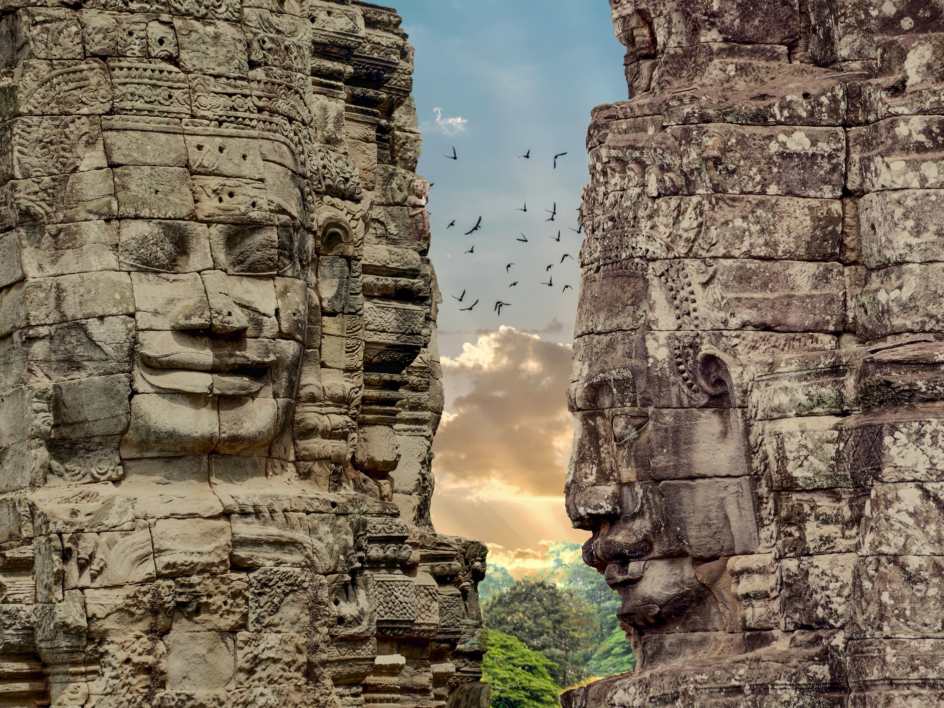 Angkor Thom Bayon Tempel