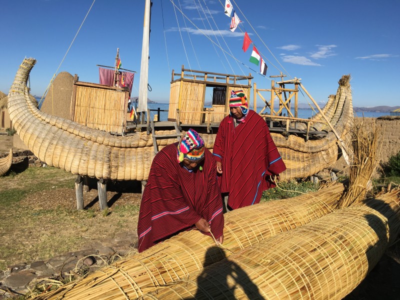 Bolivien - Tortora-Boote am Titicacasee
