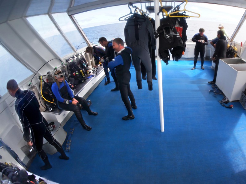 Viel Platz auf dem Tauchdeck