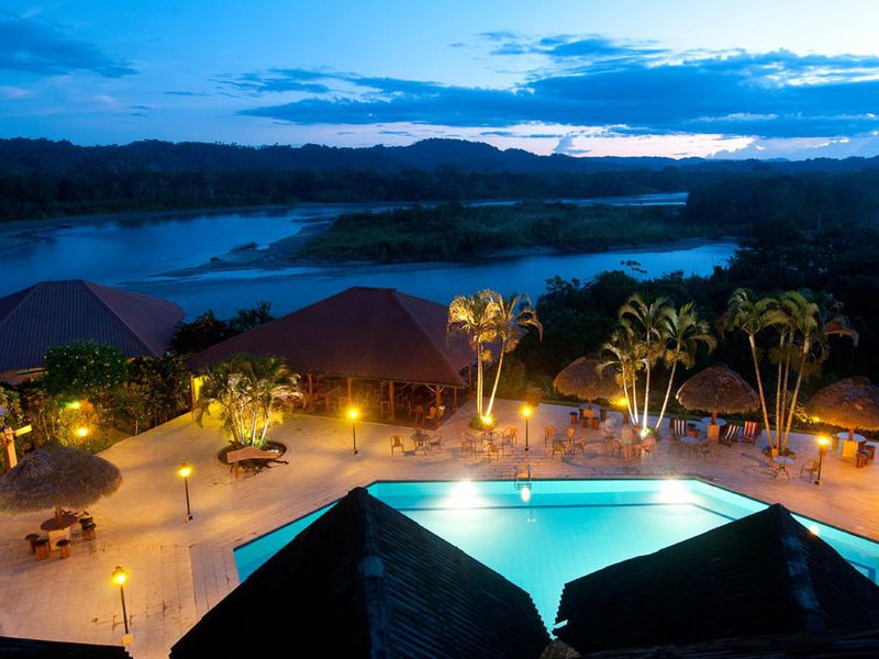 Schöne Aussicht auf den Napo Fluss