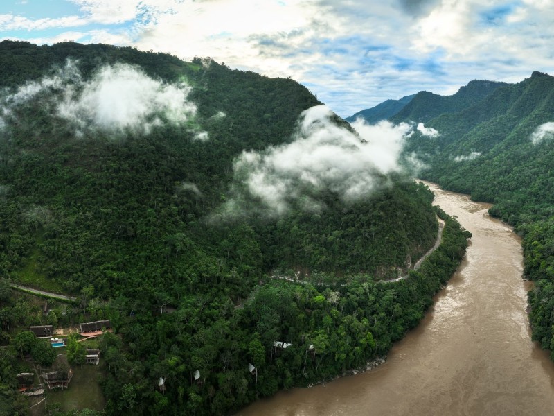 Pumarinri Amazon Lodge -Vogelperspektive