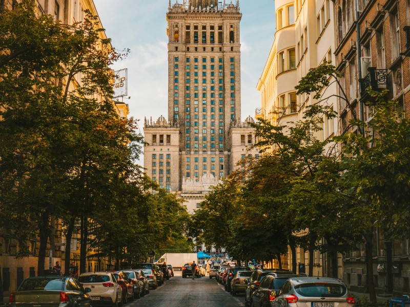Street Near High Rise Building