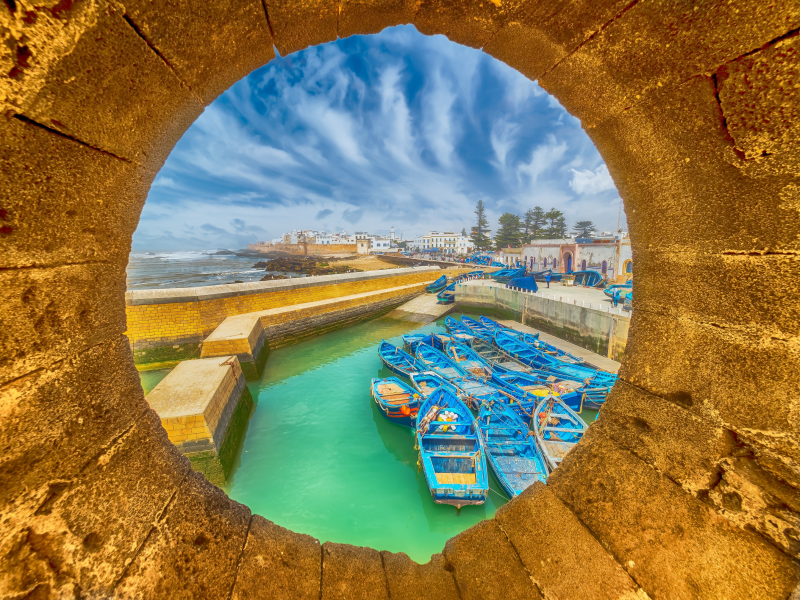 Old fortress ,fishing port of Essaouira