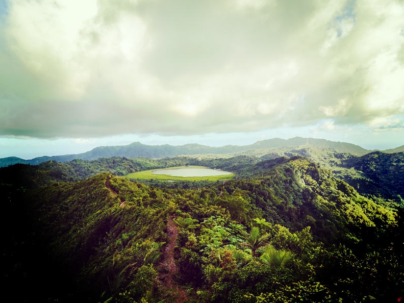 AERIAL GRAND ETANG LAKE GRENADA