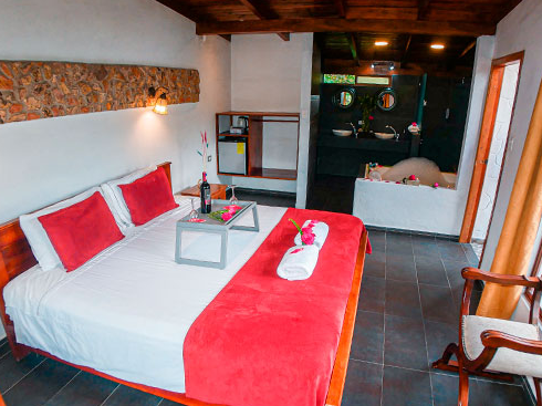 Hütte mit Whirlpool