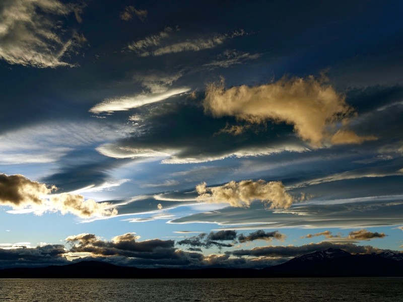Twilight in puerto natales 