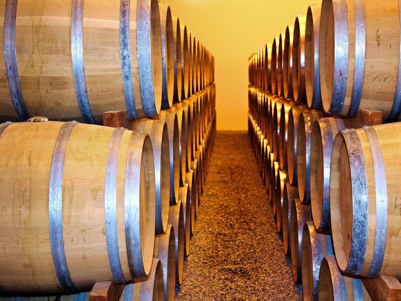 Wine barrels