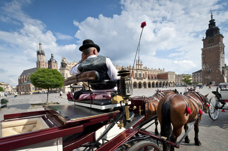 Horse carriage ride in Krakow