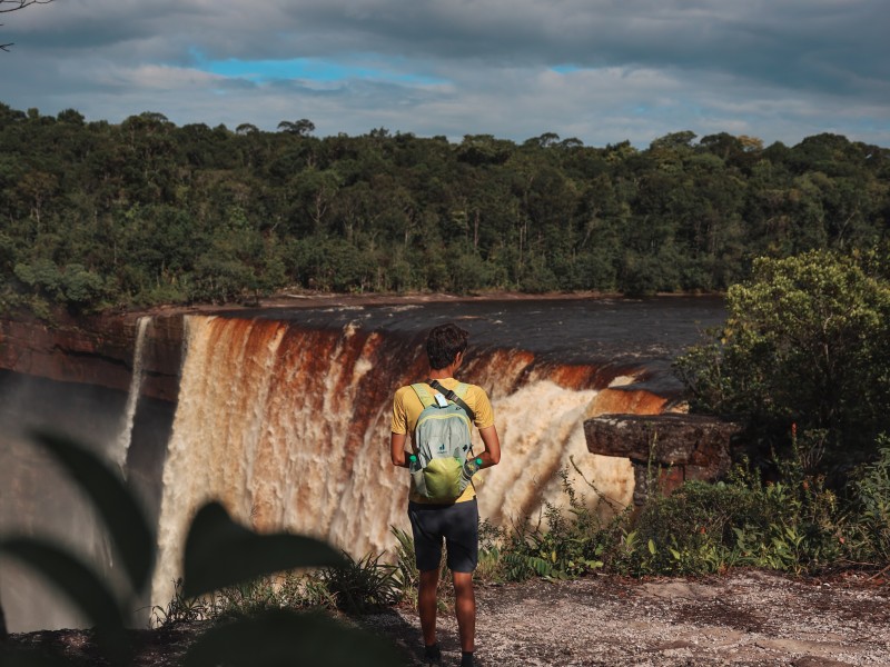 Visitor at Kaieteur Falls