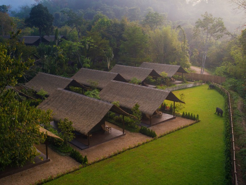 Aerial view Jungle Camp