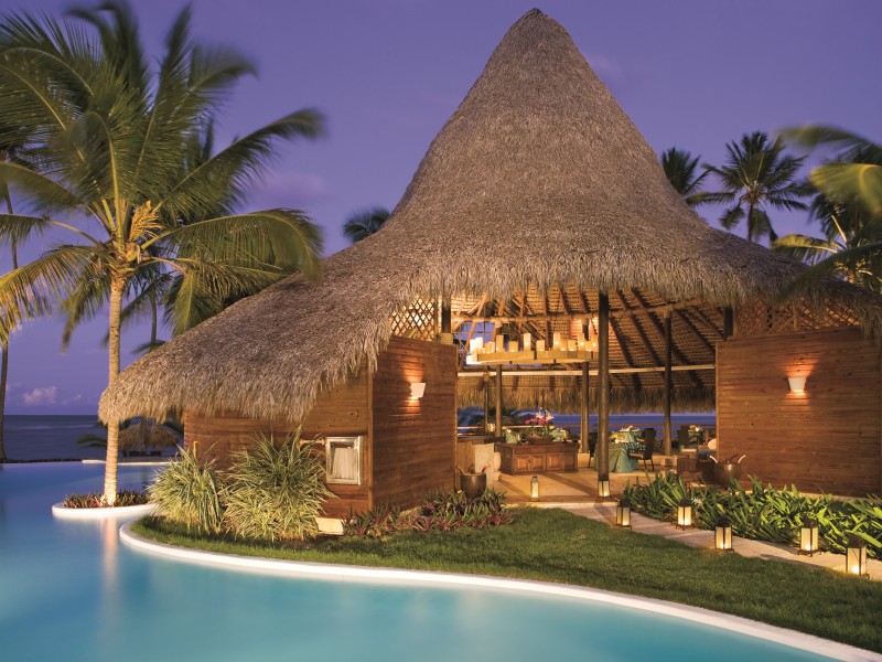 Zoetry Agua - Restaurant Abendstimmung