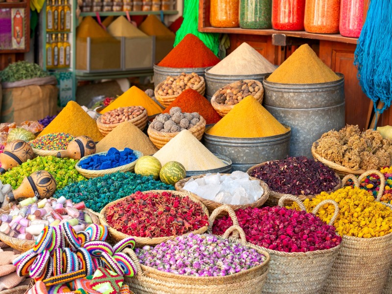 The souk market in Marrakesh