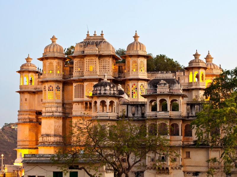 Stadtpalast-Udaipur-Indien