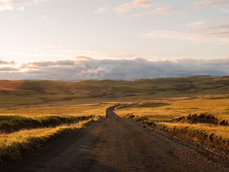 Road in Kirkjubæjarklaustur