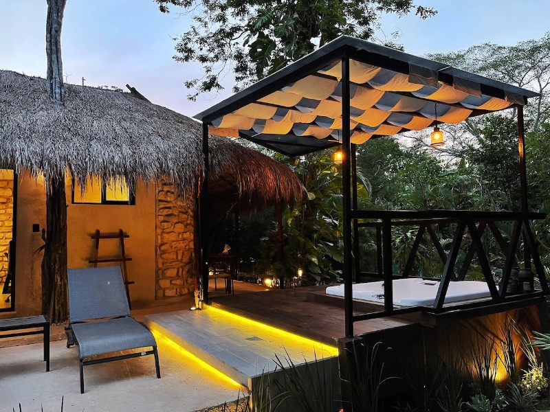 Aldea Cobá - Bungalow Abendstimmung