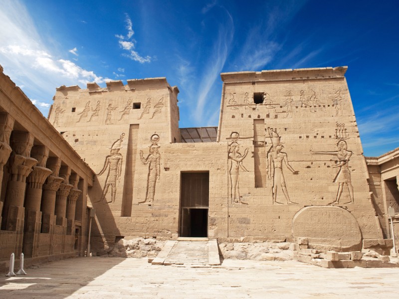 The ancient Temple of Philae in Egypt