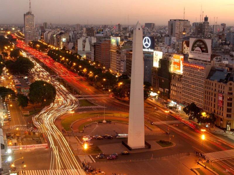 Buenos Aires - Obelisk Abendstimmung