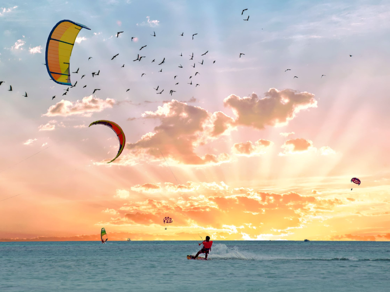 Watersport on Aruba island