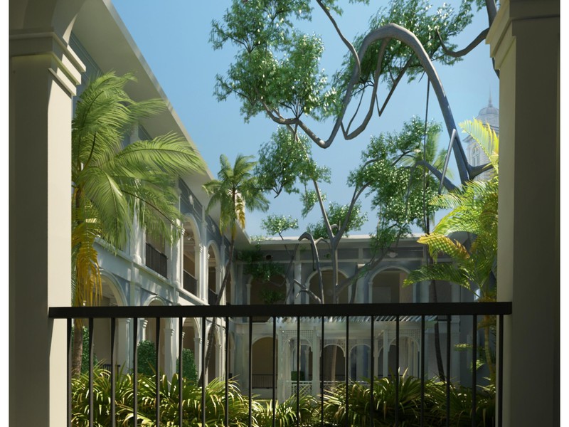 View of the courtyard