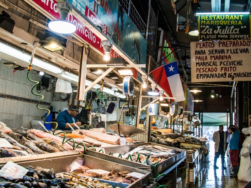 Santiago de Chile - Fischmarkt