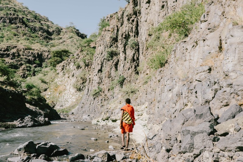 Ngare Sero Waterfall at Lake Natron