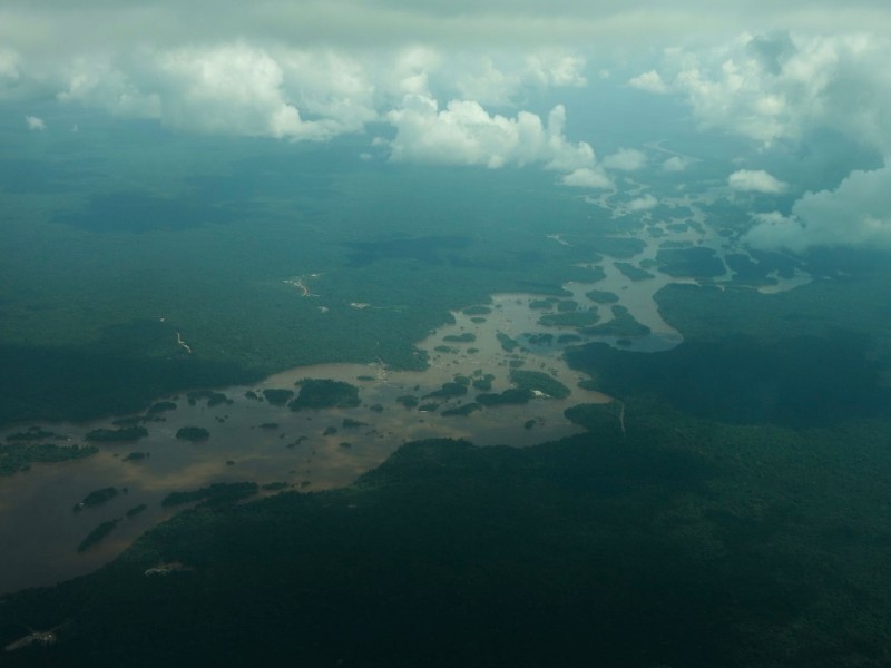 Airplane View to Kaiteuier Falls, Guyana