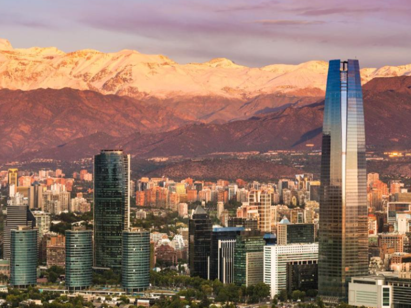 Blick auf die Stadt Santiago de Chile