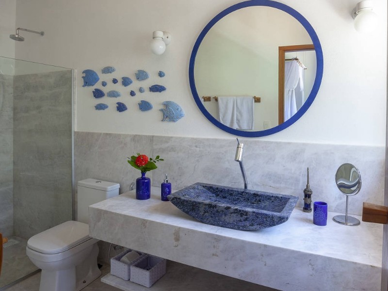 Badezimmer in der Afin Villa