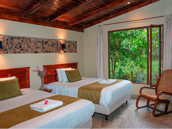 Hütte mit Doppelbett 