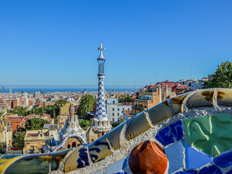 Parc Guell in Barcelona, Spain