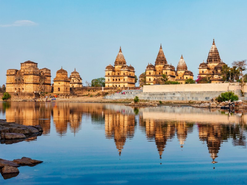 Royal Ehrenmale von Orchha-Indien
