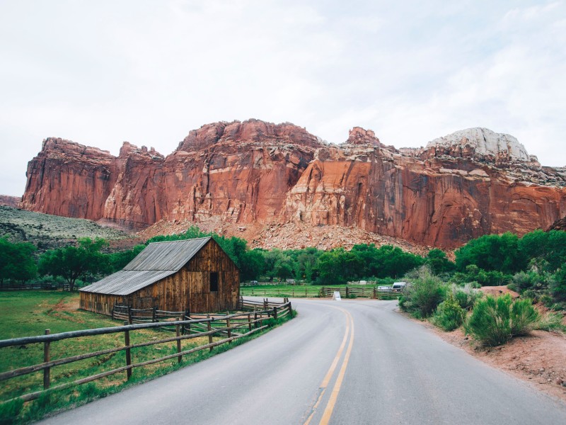 Road in Torrey in Utah