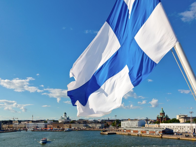 Flagge - Helsinki - Finnland