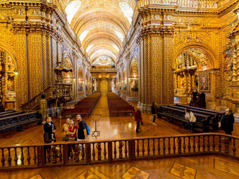 Vergoldete Kirche La Compañia de Jesús