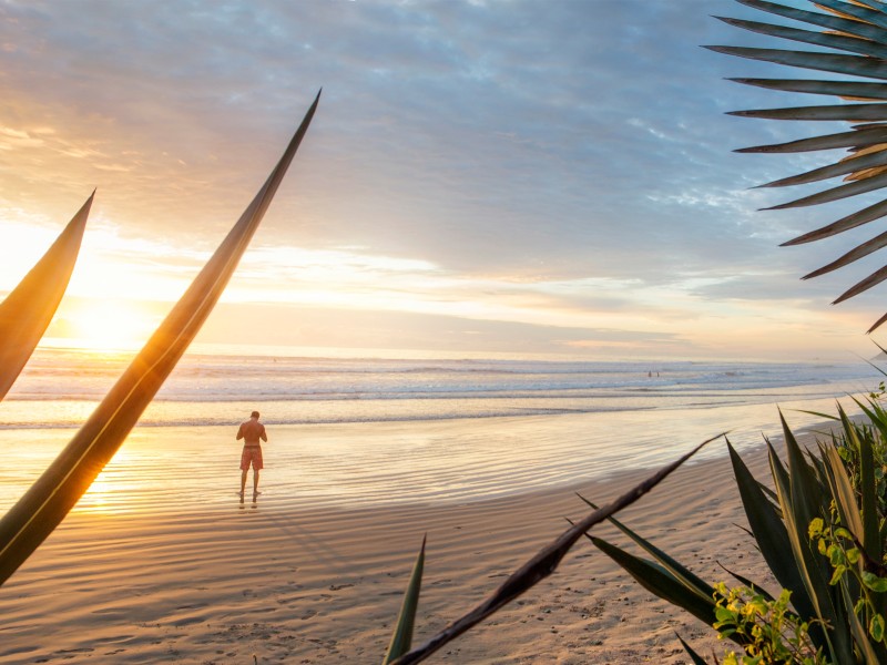 Den Sonnenuntergang genießen