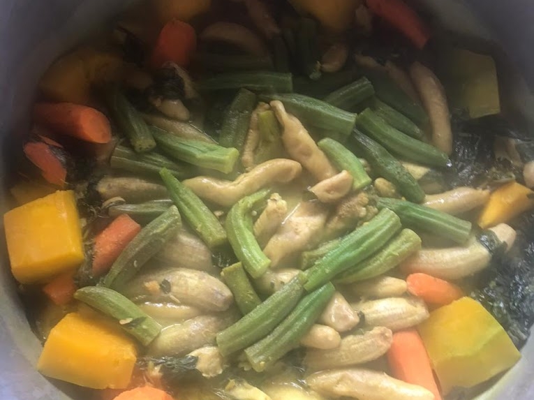 Veg. Oildown Cooking - Home Hospitality