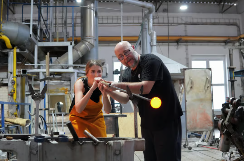 Prague glass making
