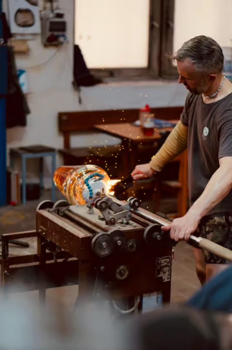 Prague glass making