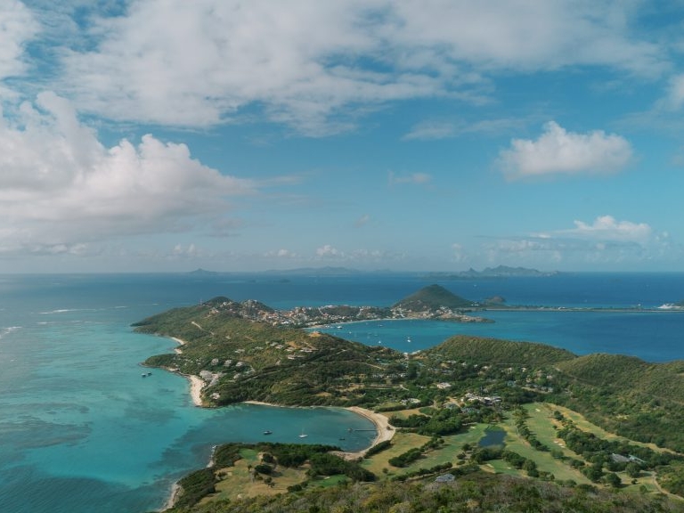 Birds eye view of Canouan