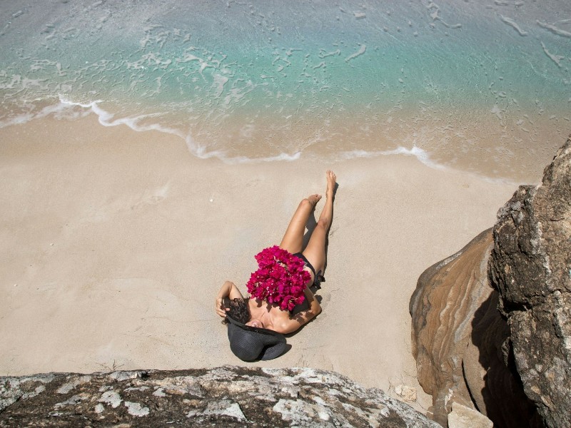 Sunbathing in Antigua
