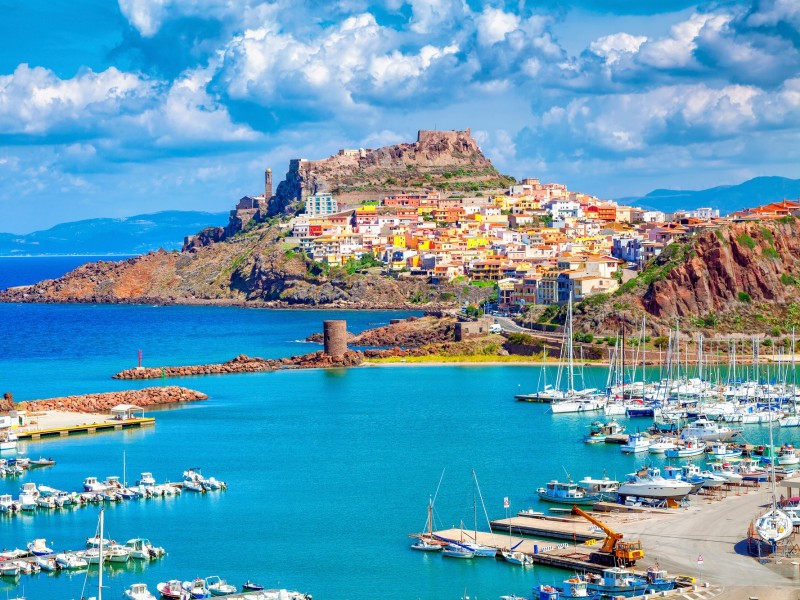 Blick auf Castelsardo auf Sardinien