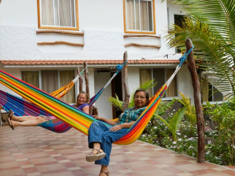 Hängematten laden zum Entspannen ein
