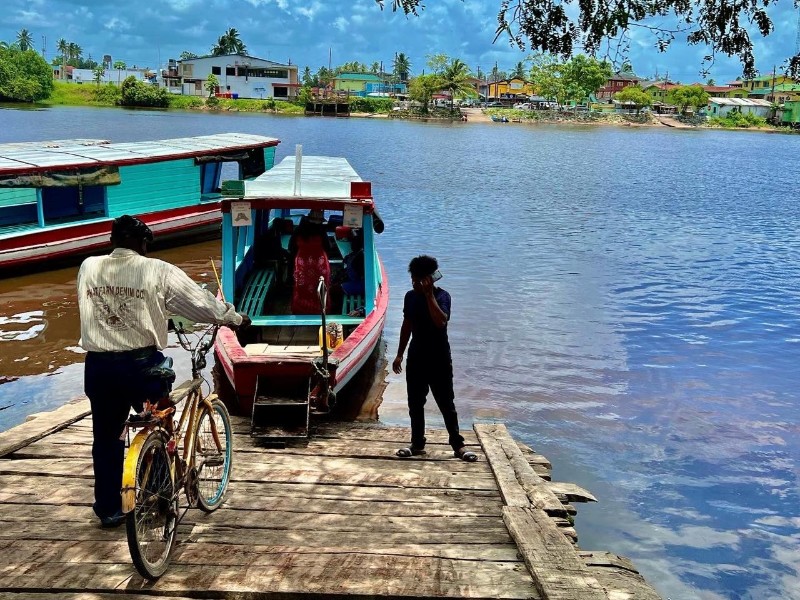 Wooden jetty in Bartica