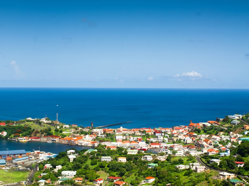 CARENAGE FROM TOP OF THE HILL GRENADA