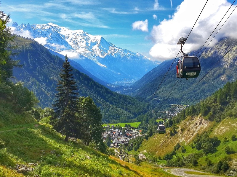 View over Chamonix