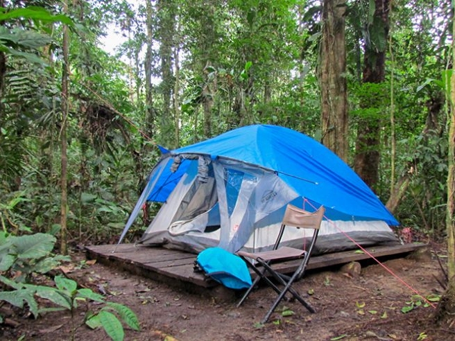 Camping in the Amazon